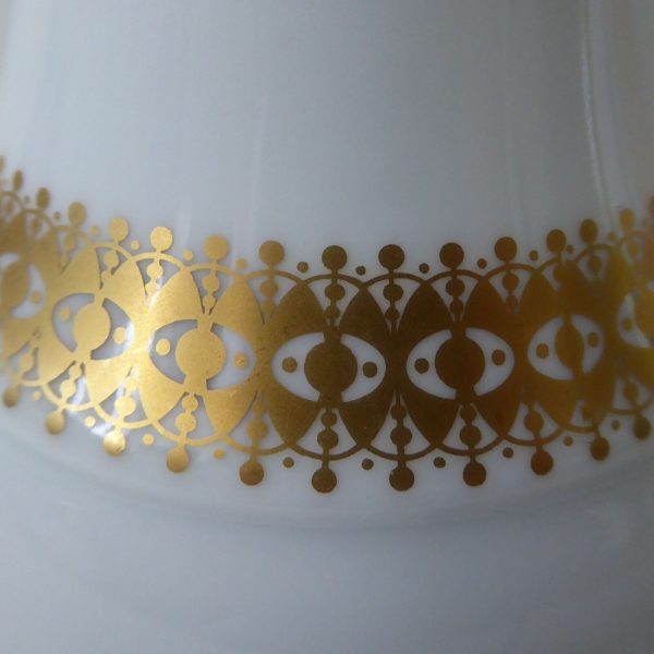 Vintage Thomas Germany porcelain vase, white & gold band, Noble. 1970s modernist - Image 8