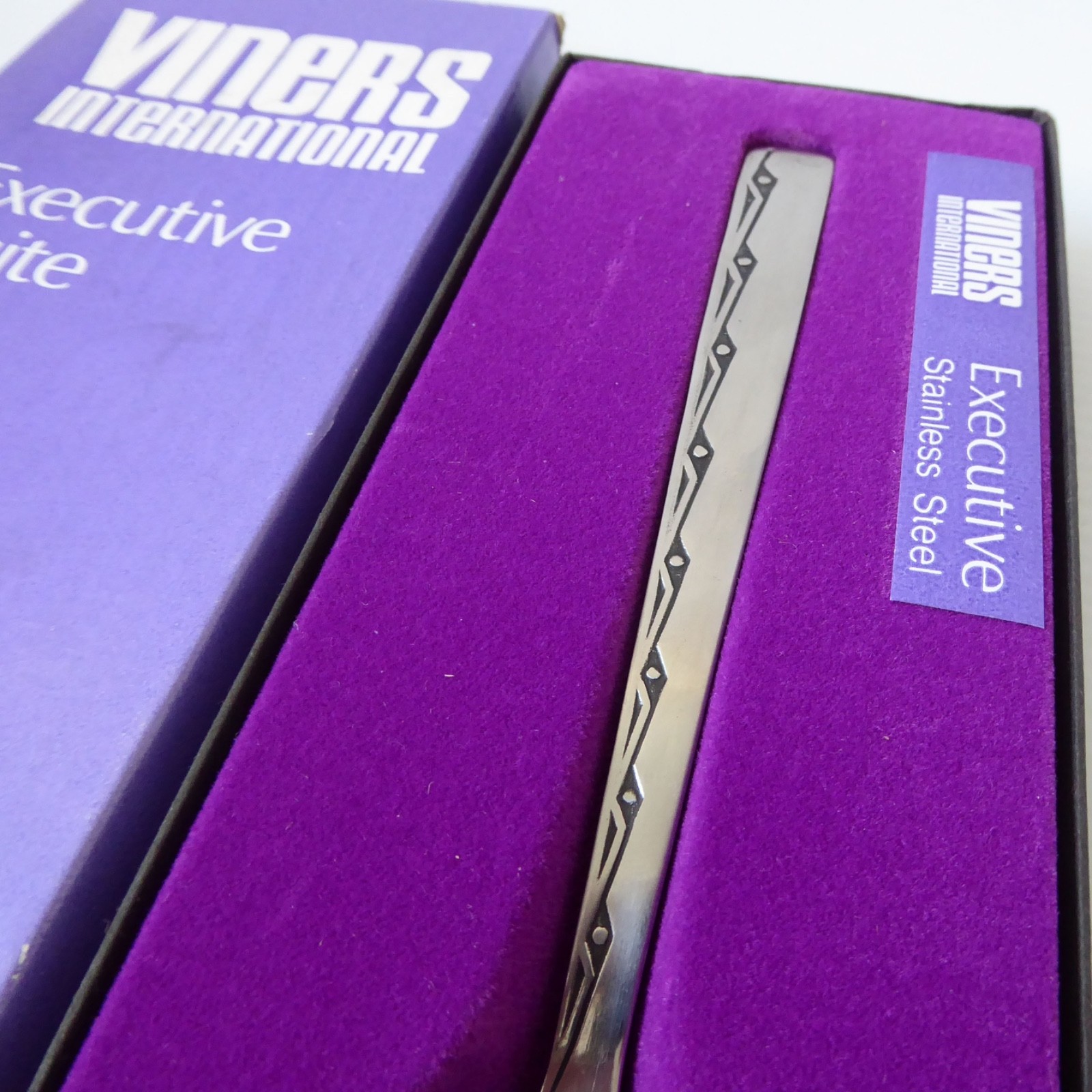 Vintage Viners Executive Suite cake server Boxed stainless steel pie slicer lift - Image 8