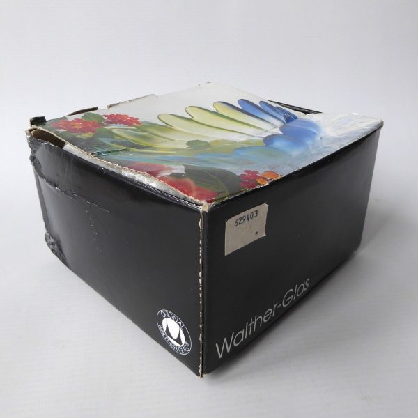 Vintage Walther-Glas Solaris Colour 0122/6 art glass bowl, boxed. Blue green box - Image 15