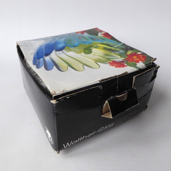 Vintage Walther-Glas Solaris Colour 0122/6 art glass bowl, boxed. Blue green box - Image 16