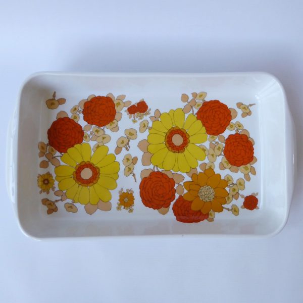 Vintage retro floral PILLIVUYT Pilivite French long cooking bowl oven dish baker - Image 4