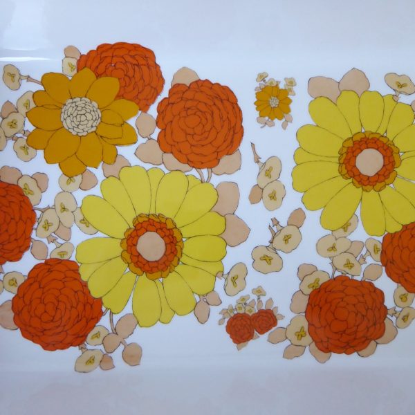 Vintage retro floral PILLIVUYT Pilivite French long cooking bowl oven dish baker - Image 7