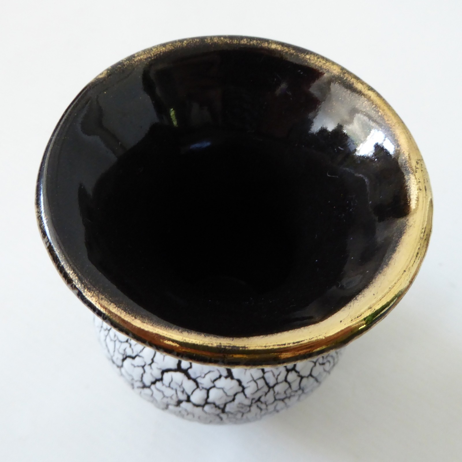 West German pottery, Jasba Keramik Cortina crackle shrink glaze vintage vase 60s - Image 8