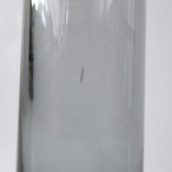 Whitefriars pewter tapered chimney art glass bud vase 9655, 7 3/4" mid century - Image 4