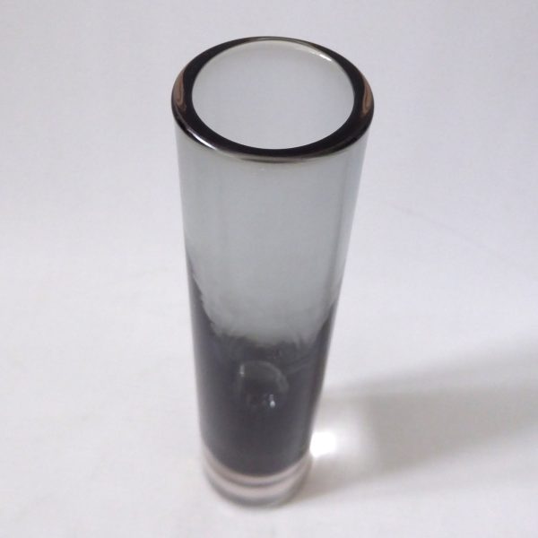 Whitefriars pewter tapered chimney art glass bud vase 9655, 7 3/4" mid century - Image 5