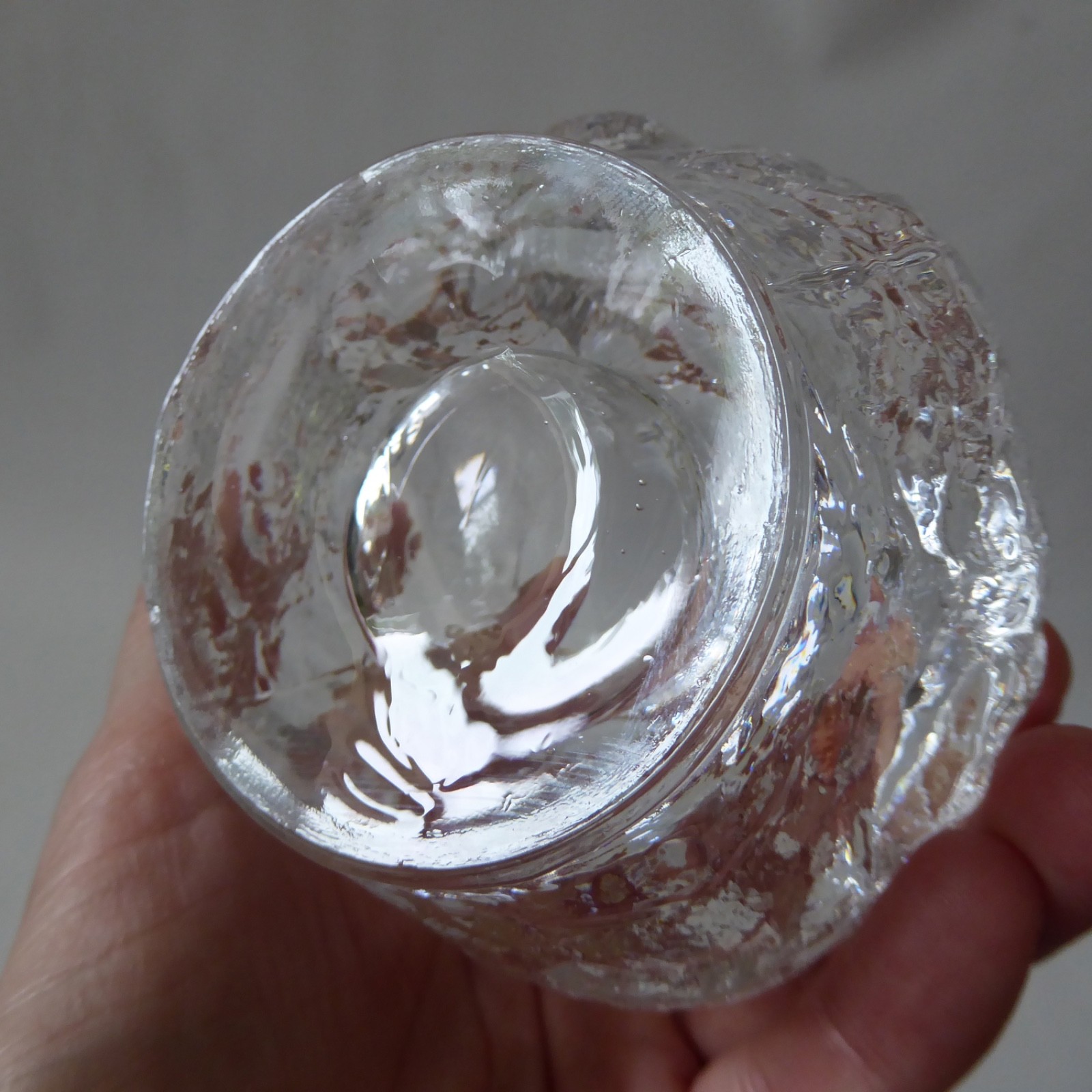 2 Kosta Boda Snowball candle holders, small medium votive. Swedish glass crystal - Image 11