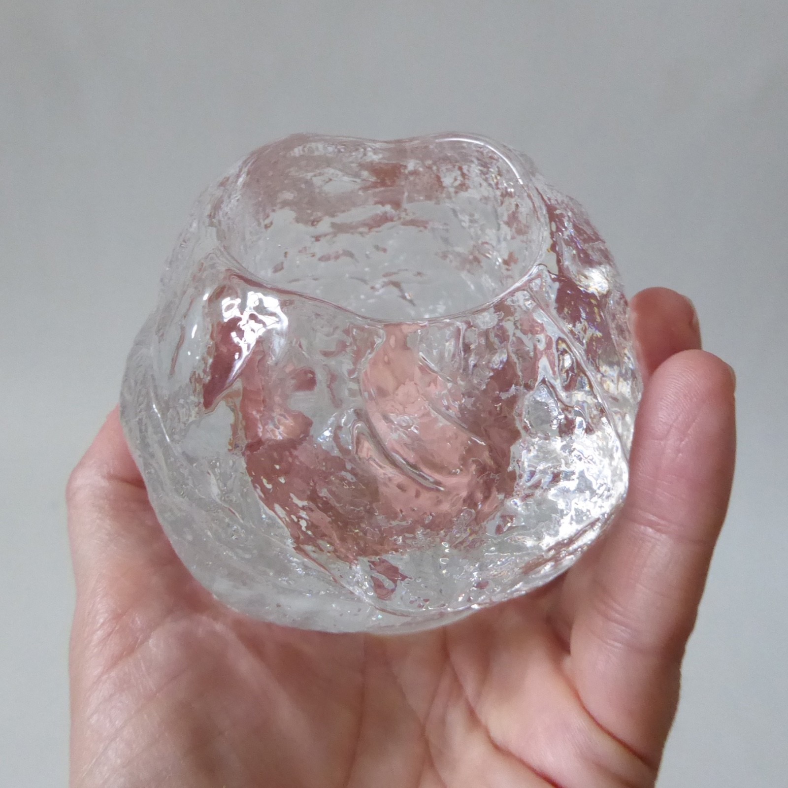 2 Kosta Boda Snowball candle holders, small medium votive. Swedish glass crystal - Image 13