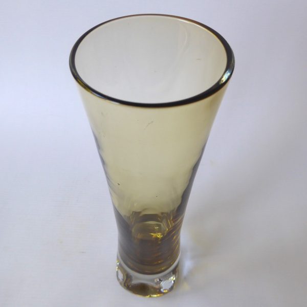 Aseda Glasbruk #4807 Swedish art glass dimple vase, 1970s Bo Borgstrom + label - Image 10