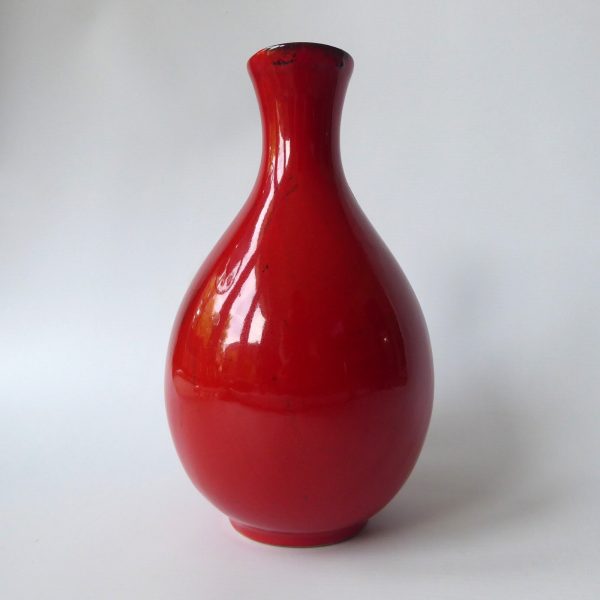 Blakeney Stoke-on-Trent studio art pottery vase, red black. Mid century, vintage - Image 7