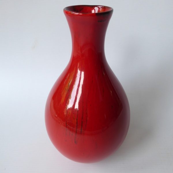 Blakeney Stoke-on-Trent studio art pottery vase, red black. Mid century, vintage - Image 9