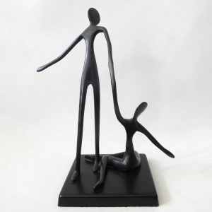 Bodrul Khalique black metal Y2K Ikea two dancers art sculpture, figurines statue