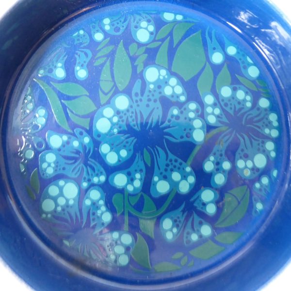 Carlton Ware 1960s 1970s retro vintage pin dish, blue white ceramic ashtray bowl - Image 5