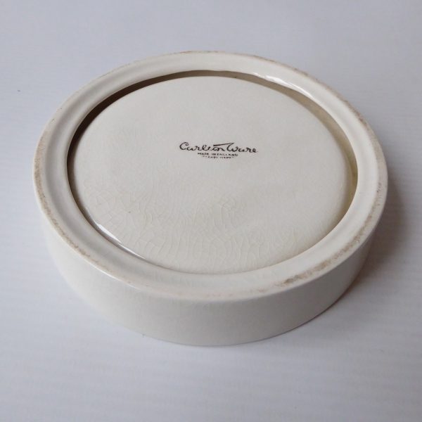 Carlton Ware 1960s 1970s retro vintage pin dish, blue white ceramic ashtray bowl - Image 10