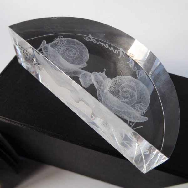 Crystal Treasures 2003 Best Friends crystal paperweight, boxed arched glass gift - Image 11