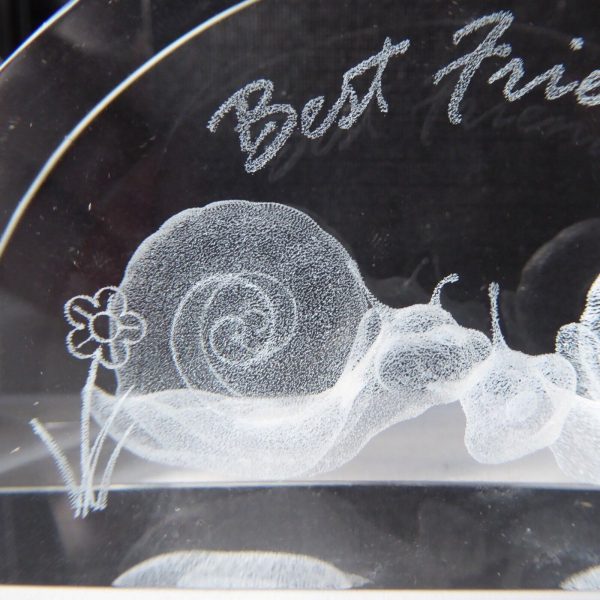 Crystal Treasures 2003 Best Friends crystal paperweight, boxed arched glass gift - Image 7