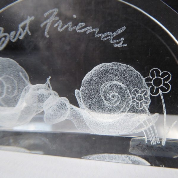 Crystal Treasures 2003 Best Friends crystal paperweight, boxed arched glass gift - Image 8