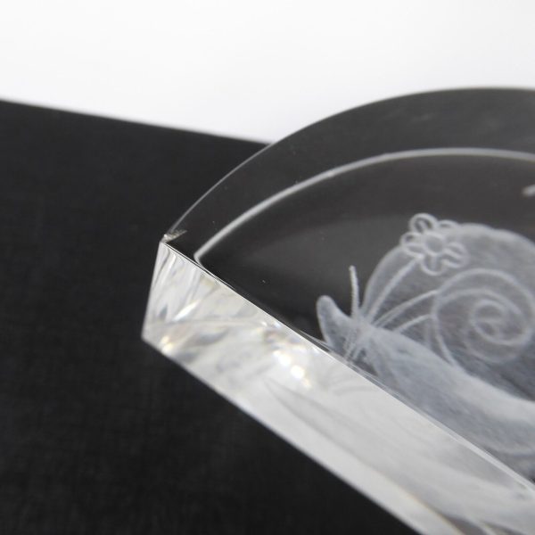 Crystal Treasures 2003 Best Friends crystal paperweight, boxed arched glass gift - Image 9
