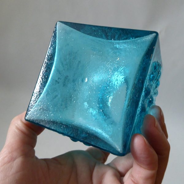 Dartington Frank Thrower FT60 Kingfisher blue turquoise art glass Daisy vase - Image 13