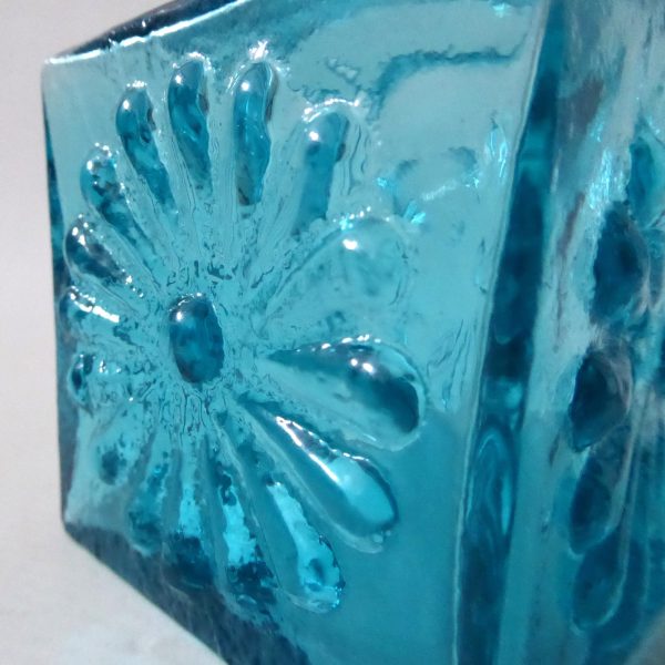 Dartington Frank Thrower FT60 Kingfisher blue turquoise art glass Daisy vase - Image 7