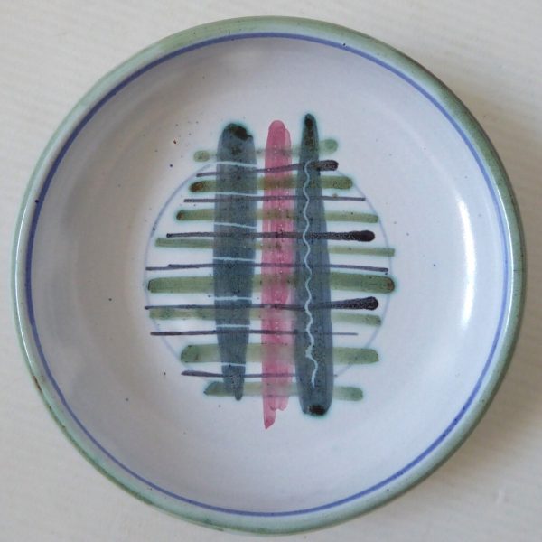 Dennis Townsend DDD 1940s Rye Pottery small pottery ceramic clay pin dish, green - Image 3