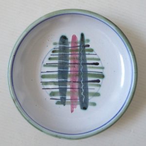 Dennis Townsend DDD 1940s Rye Pottery small pottery ceramic clay pin dish, green