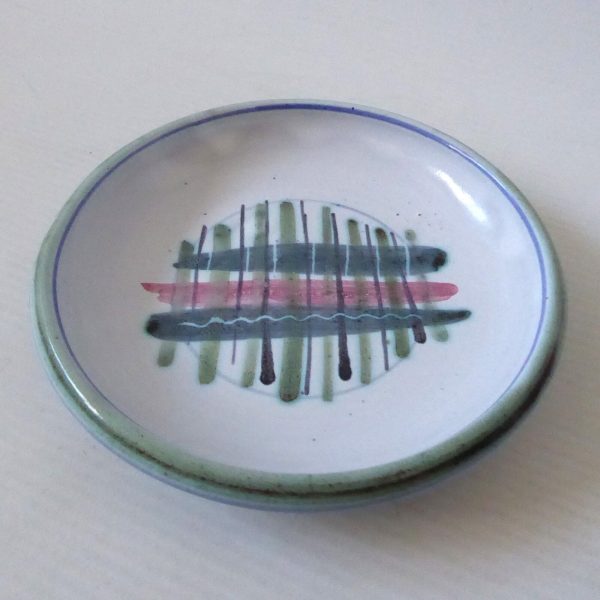 Dennis Townsend DDD 1940s Rye Pottery small pottery ceramic clay pin dish, green - Image 5