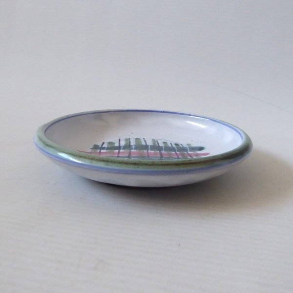 Dennis Townsend DDD 1940s Rye Pottery small pottery ceramic clay pin dish, green - Image 6
