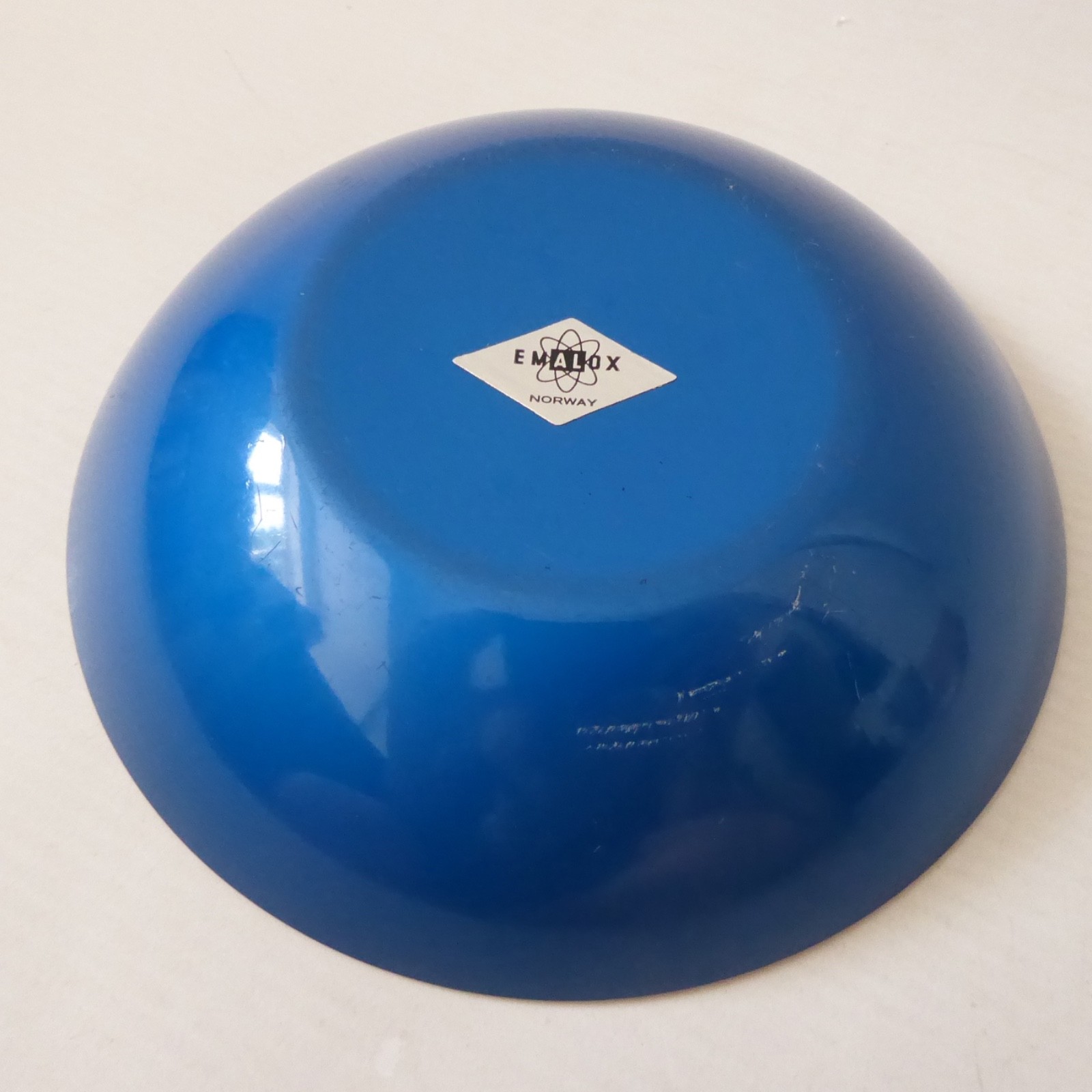 Emalox Norway vintage blue anodised aluminium mid-century retro bowl, 14cm dish - Image 7