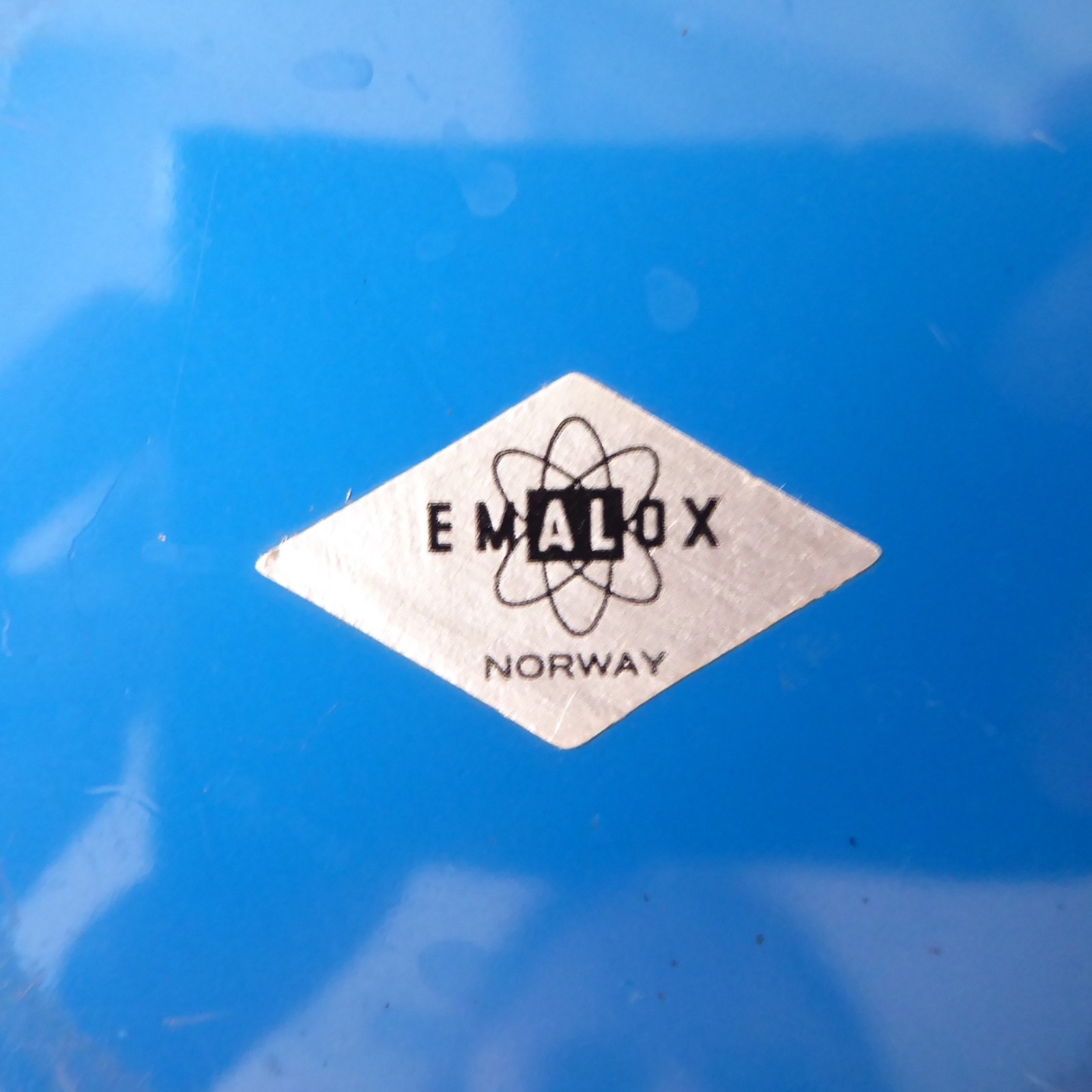 Emalox Norway vintage blue anodised aluminium mid-century retro bowl, 14cm dish - Image 8