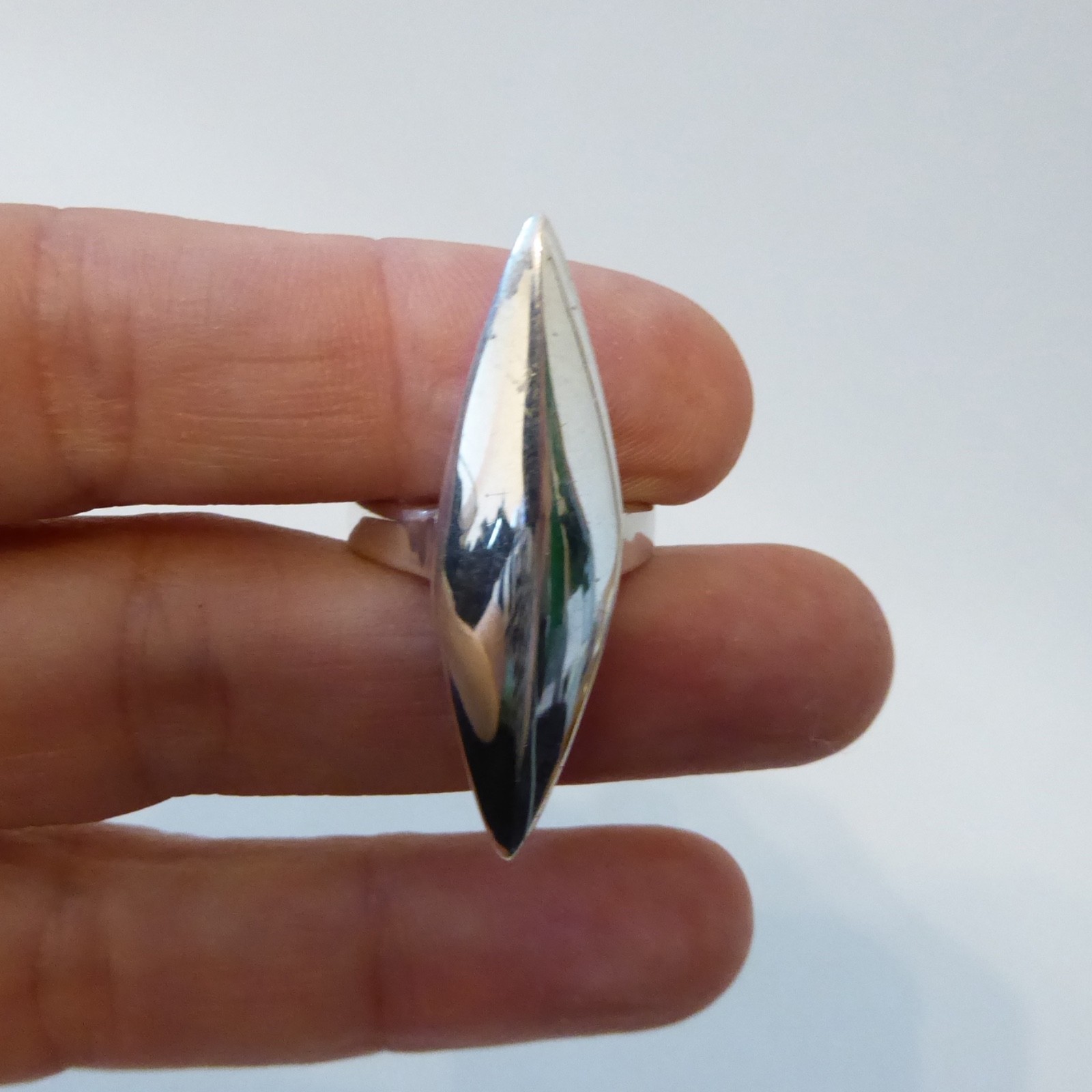 Guldfynd AB Swedish sterling silver 925 ring, Modernist vintage Statement size P - Image 10
