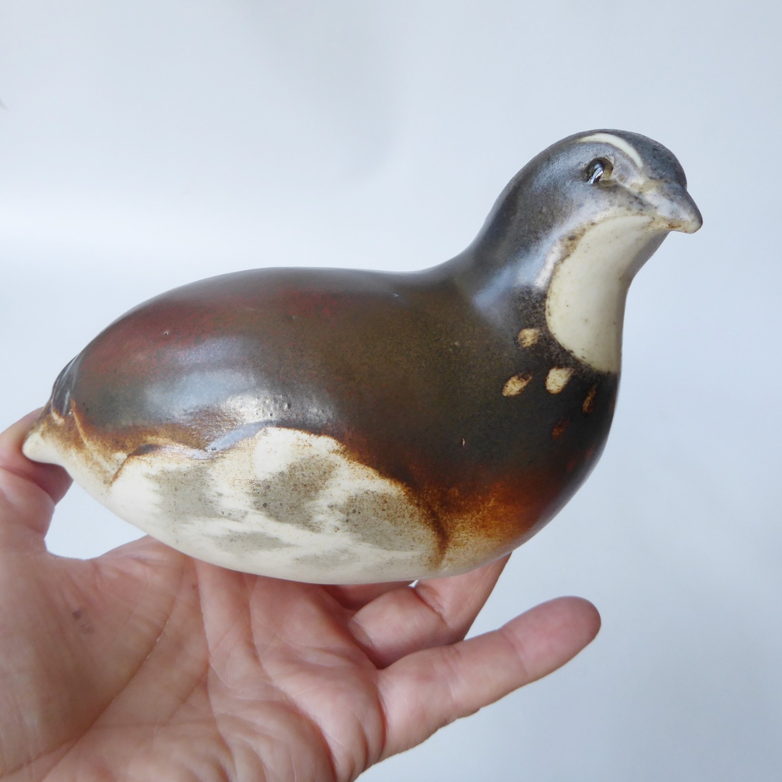 Helmsdale Pottery partridge bird, David & Penny Woodley Scottish handmade figure - Image 12