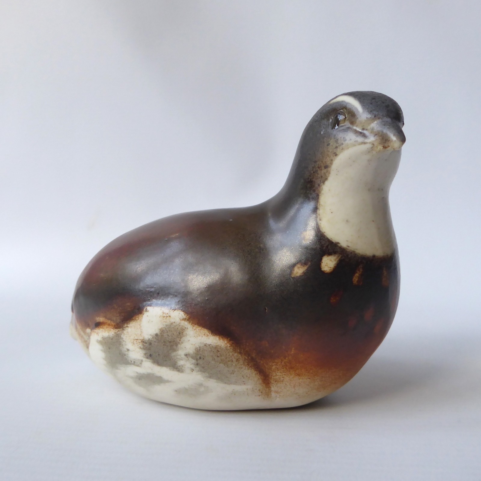 Helmsdale Pottery partridge bird, David & Penny Woodley Scottish handmade figure - Image 3