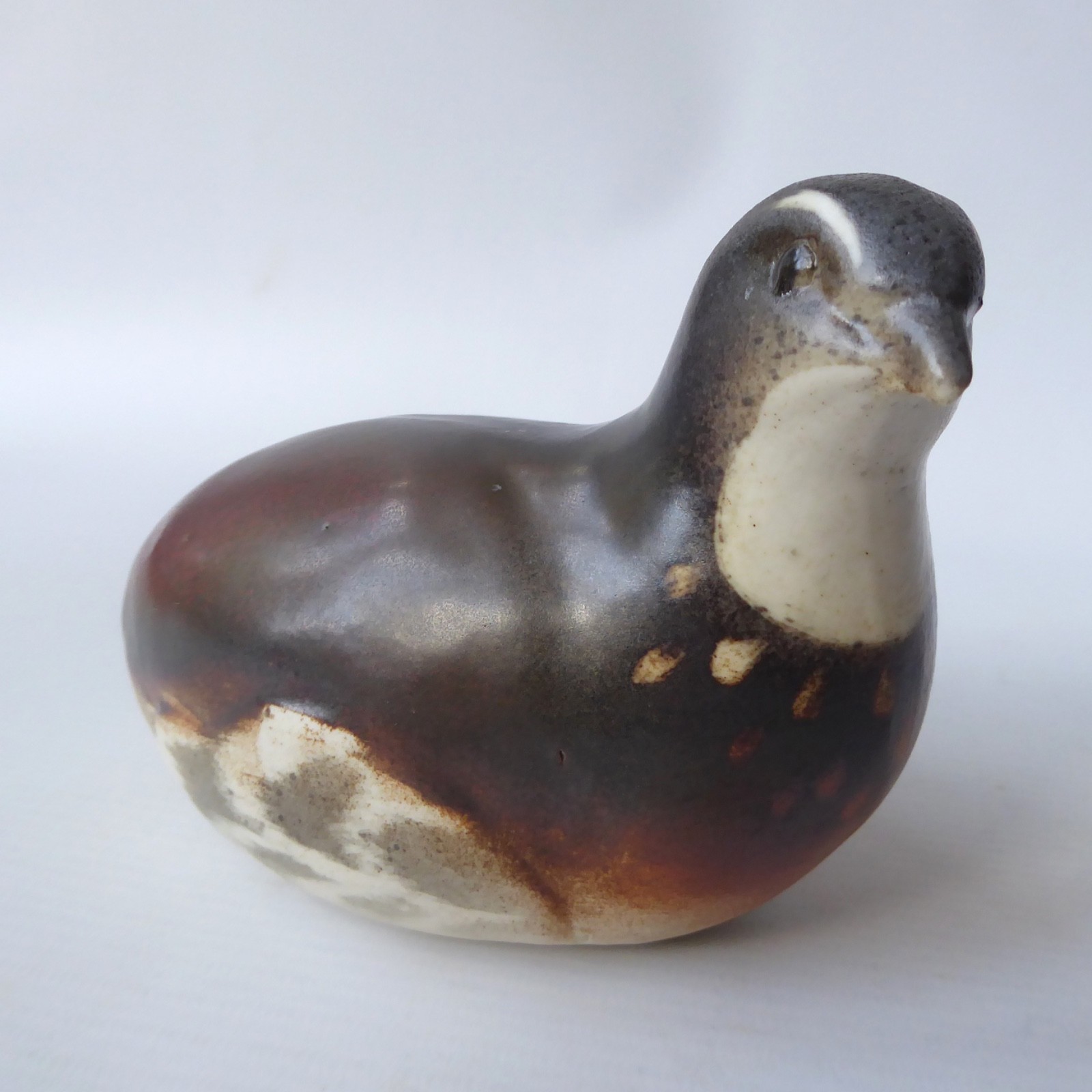Helmsdale Pottery partridge bird, David & Penny Woodley Scottish handmade figure - Image 4