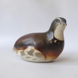 Helmsdale Pottery partridge bird, David & Penny Woodley Scottish handmade figure