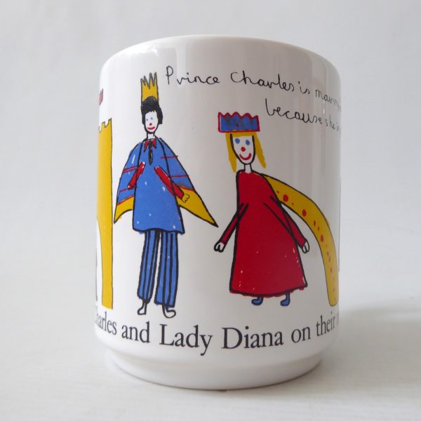 Hornsea Pottery 1981 Prince Charles And Lady Diana wedding marriage mug, vintage - Image 3