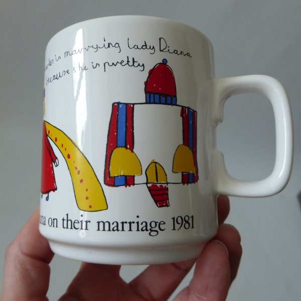 Hornsea Pottery 1981 Prince Charles And Lady Diana wedding marriage mug, vintage - Image 9