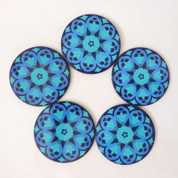 Ian Logan JRM Design vintage coasters, drink mats 1960s vintage round tin Salome - Image 3