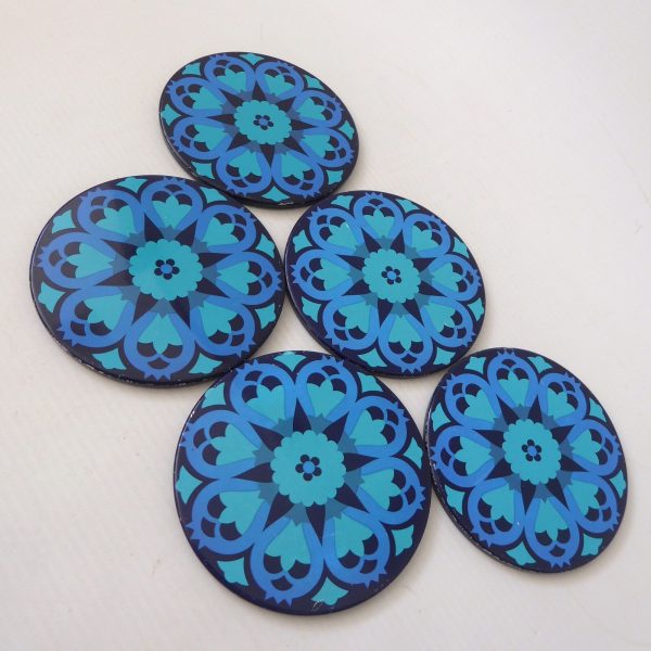Ian Logan JRM Design vintage coasters, drink mats 1960s vintage round tin Salome - Image 5