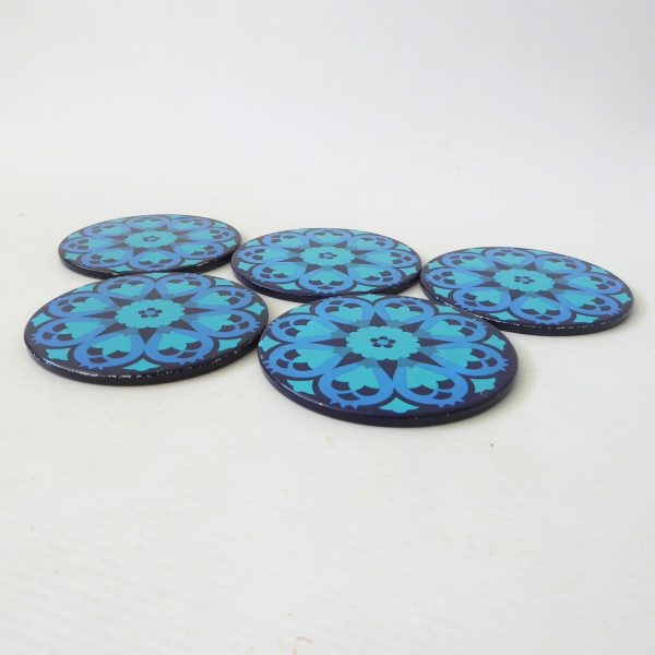 Ian Logan JRM Design vintage coasters, drink mats 1960s vintage round tin Salome - Image 6