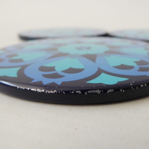 Ian Logan JRM Design vintage coasters, drink mats 1960s vintage round tin Salome - Image 8