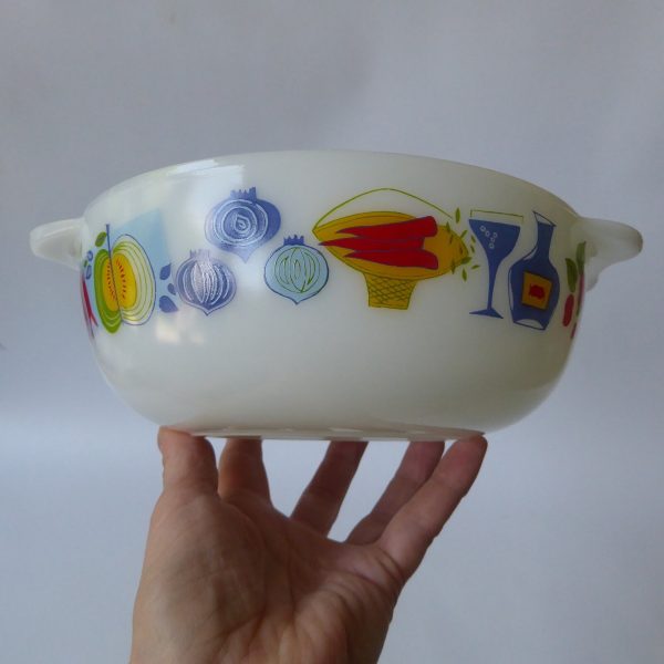 JAJ Pyrex Fiesta easy grip round casserole dish bowl, vintage 2184/506, 2 pint - Image 15