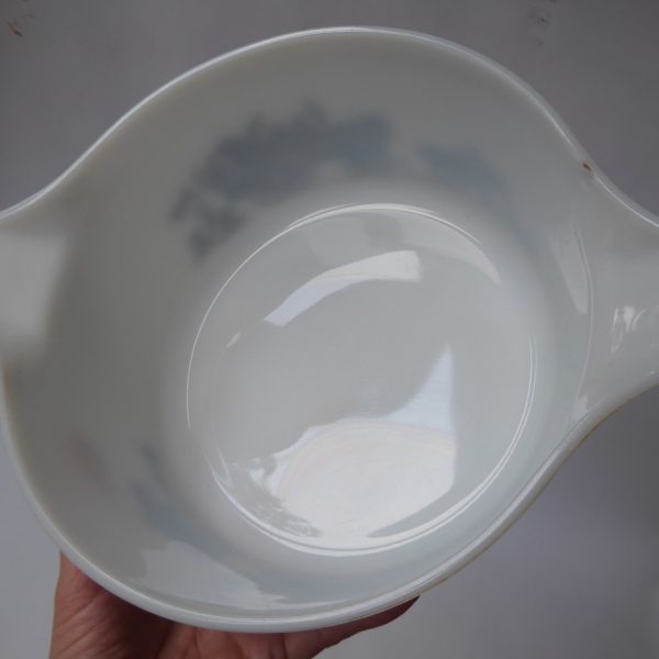 JAJ Pyrex Harvest Silhouette haymaker round glass casserole dish 554, 1967 bowl - Image 12