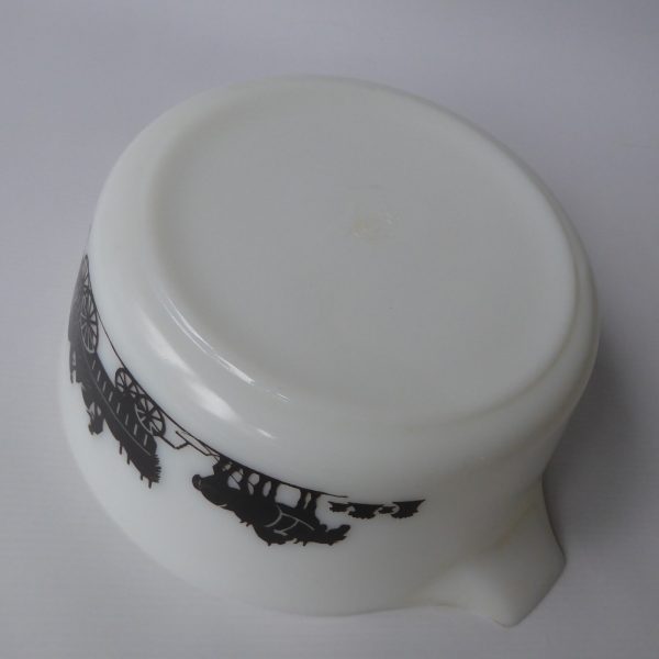 JAJ Pyrex Harvest Silhouette haymaker round glass casserole dish 554, 1967 bowl - Image 14