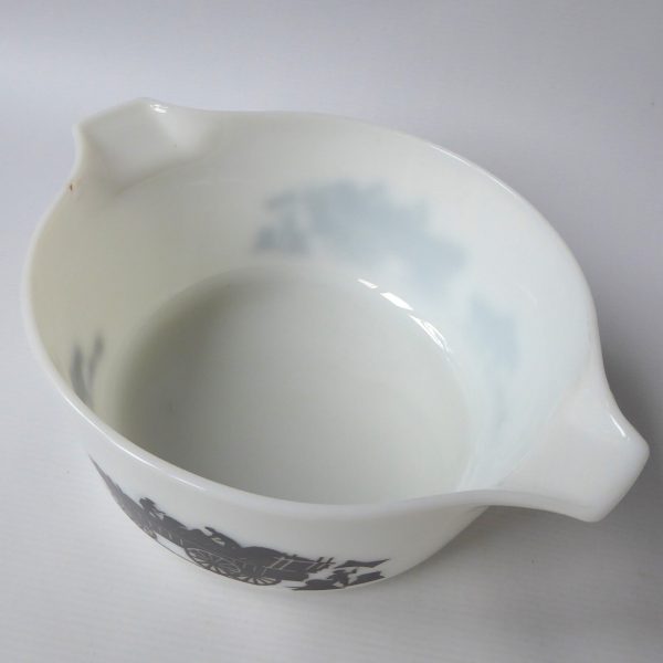 JAJ Pyrex Harvest Silhouette haymaker round glass casserole dish 554, 1967 bowl - Image 9