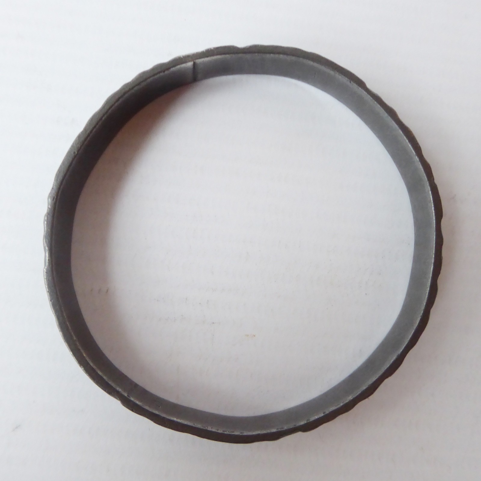Jorgen Jensen #217 Danish vintage pewter brutalist round bangle bracelet, 1960s - Image 10