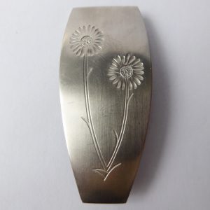 Keswick School of Industrial Arts & Crafts stainless steel flower brooch 1960s