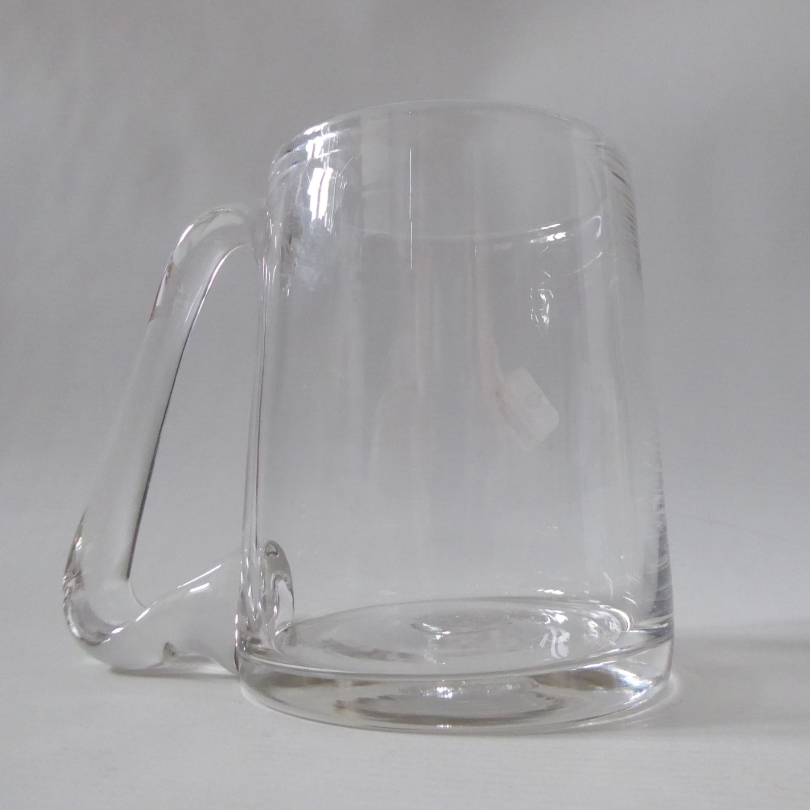 Liskeard Glass handmade ale beer tankard pint glass, vintage clear drinking mug - Image 7