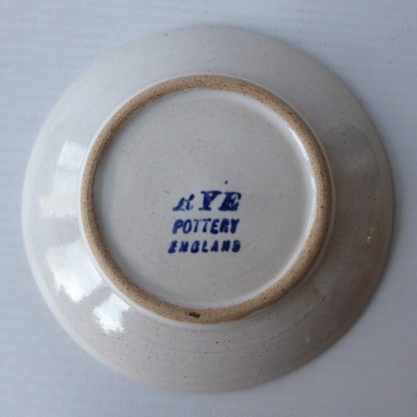 Mid century 1960s Rye Pottery small vintage pottery ceramic pin dish, scribble - Image 8