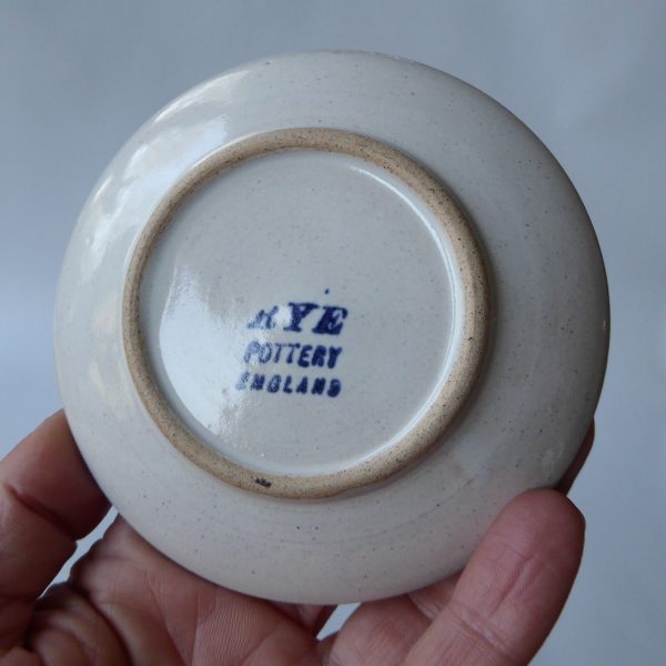 Mid century 1960s Rye Pottery small vintage pottery ceramic pin dish, scribble - Image 9