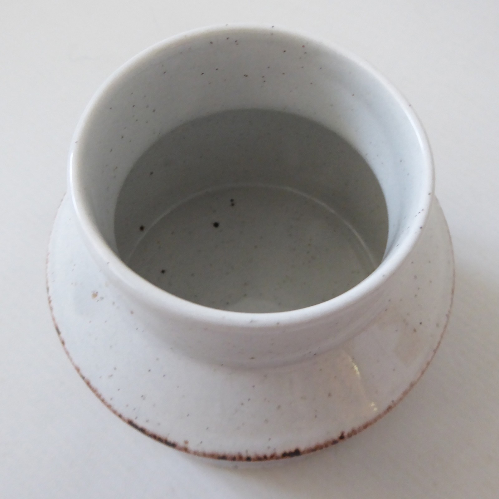 Midwinter Stonehenge Moon open sugar bowl pot, blue striped Creation 1970s retro - Image 5